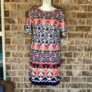 Vince Camuto  Multicolor Jersey Shift Dress Size 2 New Without tags
